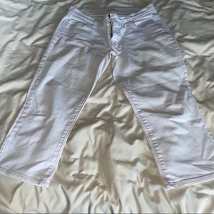 Cropped White Jeans